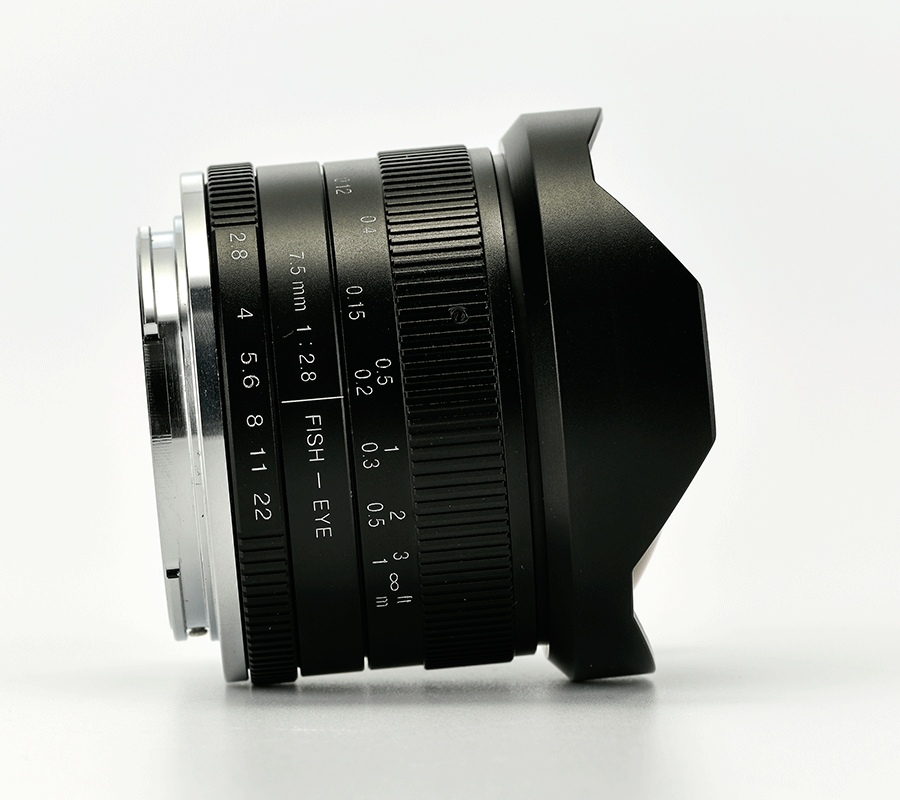 7.5mm F2.8 APS-C Ultra Wide Fisheye Lens,168&deg; Manual Focus Lens for Starry Sky & Architecture