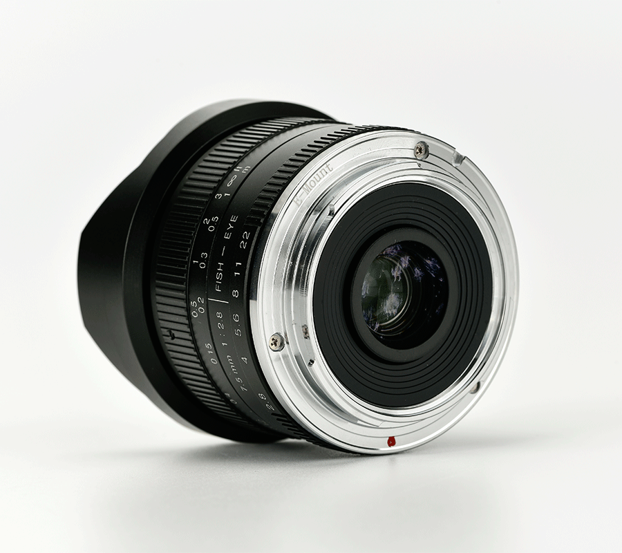 7.5mm F2.8 APS-C Ultra Wide Fisheye Lens,168&deg; Manual Focus Lens for Starry Sky & Architecture