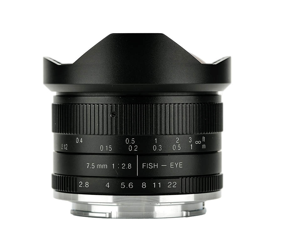 7.5mm F2.8 APS-C Ultra Wide Fisheye Lens,168&deg; Manual Focus Lens for Starry Sky & Architecture