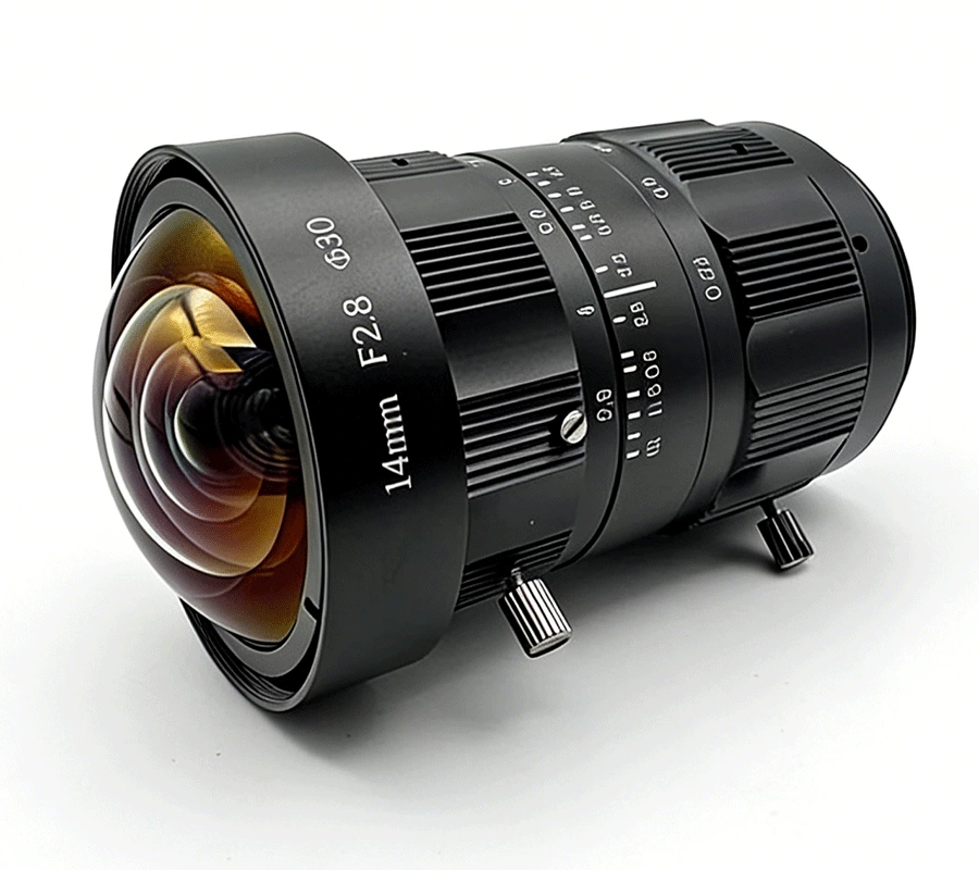 14 mm &Phi;43 mm Bildkreis 8K verzerrungsarmes Industrieobjektiv